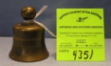 Antique solid brass bell shaped paperweight
