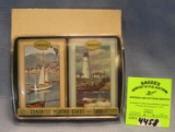 2 decks of vintage nautical theme bridge cards