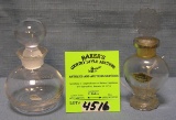 Pair of vintage perfume decanters