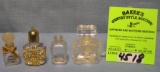 Group of four miniature perfume bottles