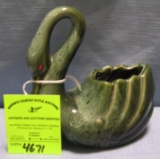 Early art pottery swan planter
