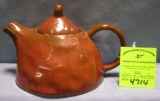 Vintage art pottery tea pot