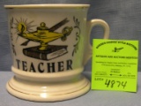Vintage shaving mug titled teacher