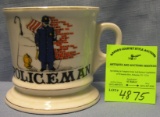 Vintage shaving mug titled Policeman