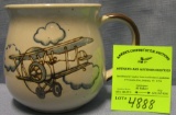 Vintage aviation themed shaving mug