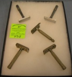 Collection of antique double edged razors