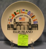 Souvenir Ellis Island destination America collectible plate