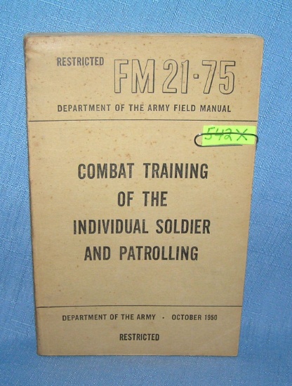 Combat training of the individual soldier