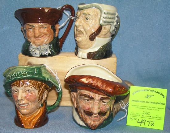 Group of Four vintage Royal Dalton character mugs
