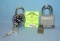 Group of 4 pad locks