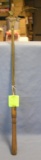 Antique brass and wood street lamp lighter marked NY