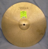 Vintage 15” solid brass drum cymbal,