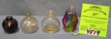 Group of four miniature perfume bottles