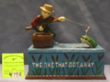 The One That Got Away Fishermen mechanical bank