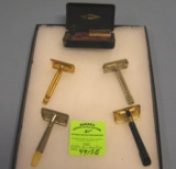 Collection of single edge and double edge shaving razors