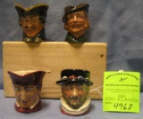 Vintage Royal Dalton character Toby mugs