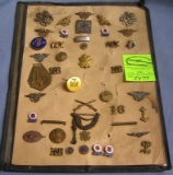 Vintage army officers medals, pins and awards