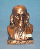 Benjaman Franklin figural cast metal bank