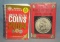 Pair of coin collecting books with prices