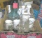 Large box of estate glassware and more