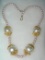 Vintage pearl and gold tone necklace