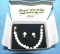 Pearl necklace and earring set