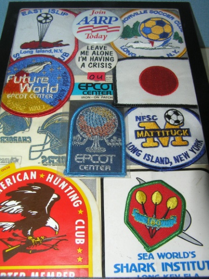 Collection of patches and buttons