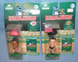 Pair of vintage baseball sports figures