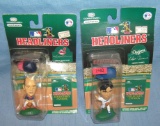 Pair of vintage baseball sports figures