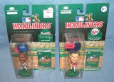 Pair of vintage baseball sports figures