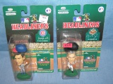 Pair of vintage baseball sports figures