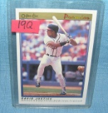 David Justice rookie baseball card