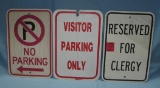 Group of 3 vintage metal signs