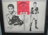 Pair of early boxing  exhibit penny arcade photo cards