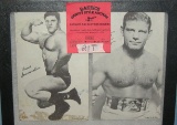 Pair of early wrestlers exhibit penny arcade cards