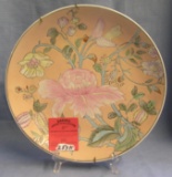 Vintage floral decorated collector plate