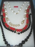 Group of costume jewelry necklaces