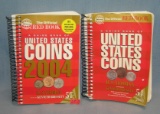 Pair of coin collecting books with prices