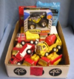 Box full of vintage Tonka toy trucks