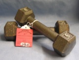 Pair of 5 pound dumb bells