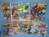Group of vintage Spiderman comic books