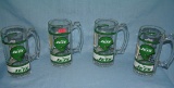 Group of vintage NY Jets beer mugs