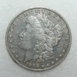 1886-O Morgan silver dollar in fine condition