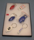 Collection of vintage beer promotional key chains