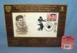 Elvis Presley plaque mounted 1st day cover and stamp group