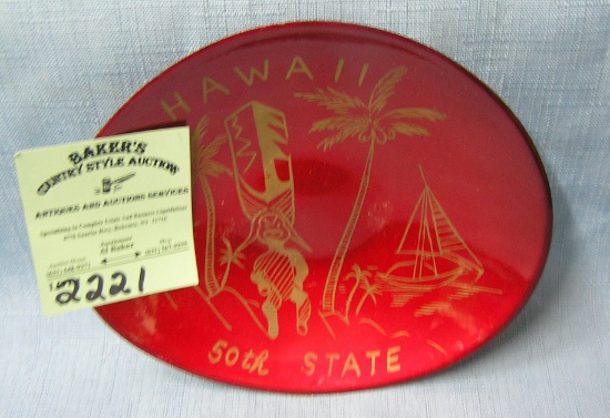 Vintage 50th state Hawaii souvenir bowl