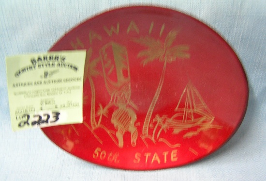 Vintage 50th state Hawaii souvenir bowl