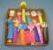 Box full of vintage PEZ candy containers