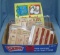 Box full of craft and decorative rubber stamps