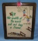 Vintage framed needle point circa 1950's